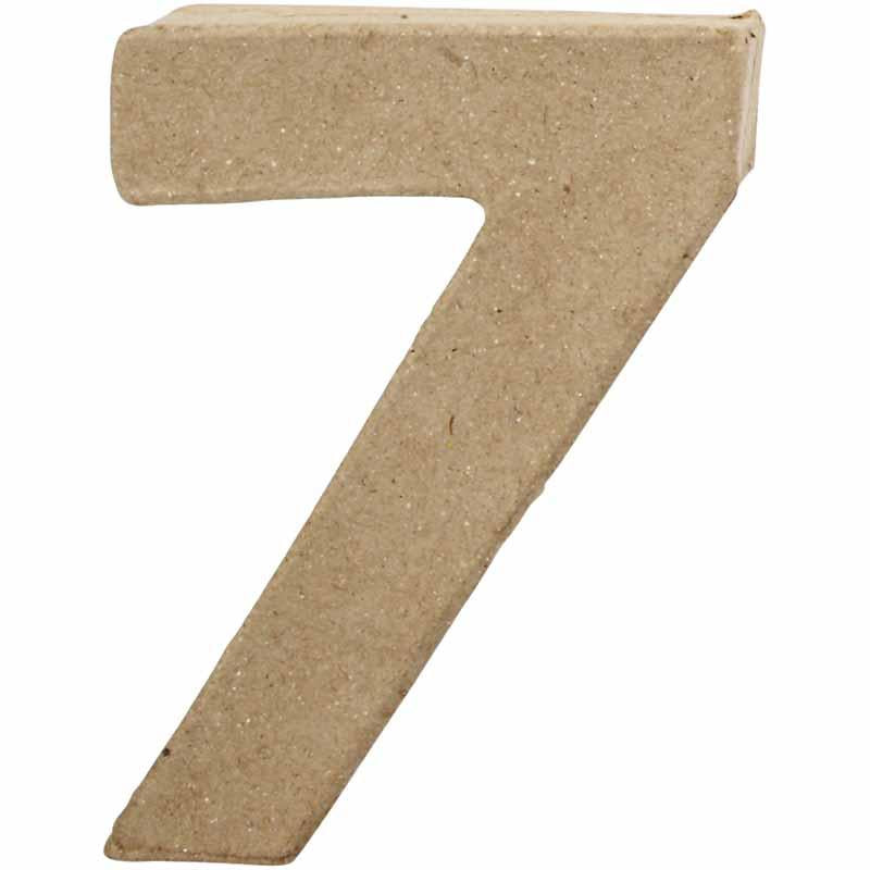 Creativ company cijfer, 7, h: 10 cm, b: 7,4 cm, dikte 1,7 cm, 1 stuk