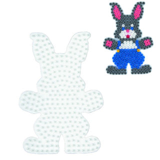 Hama vasalható gyöngyök alaplap nyúl fehér | 5 darab