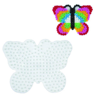 Hama strijkkralen grondplaat vlinder wit | 5 stuks