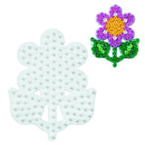 Hama гладени перли основна плоча цвете бяло | 5 броя