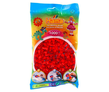 Hama ironing beads - red, (05) 1000 pcs.