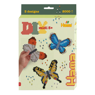 Hama iron-on bead set - butterflies, 2000 pcs.