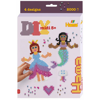 Hama Iron Perlen Prinzessinnen und Meerjungfrauen 3D -Set 2000 Papes