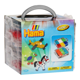 Hama ironing bead set in sorting bin, 6000st.
