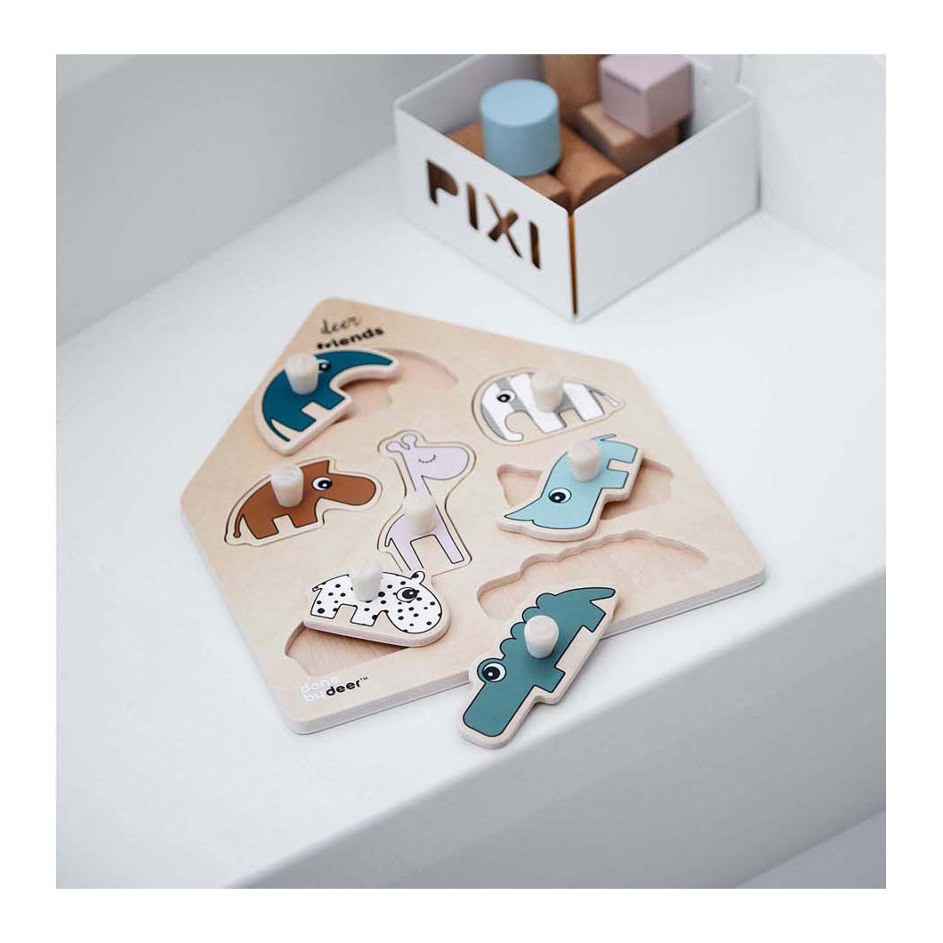 Done by deer wooden stud puzzle deer friends, 7 pcs.