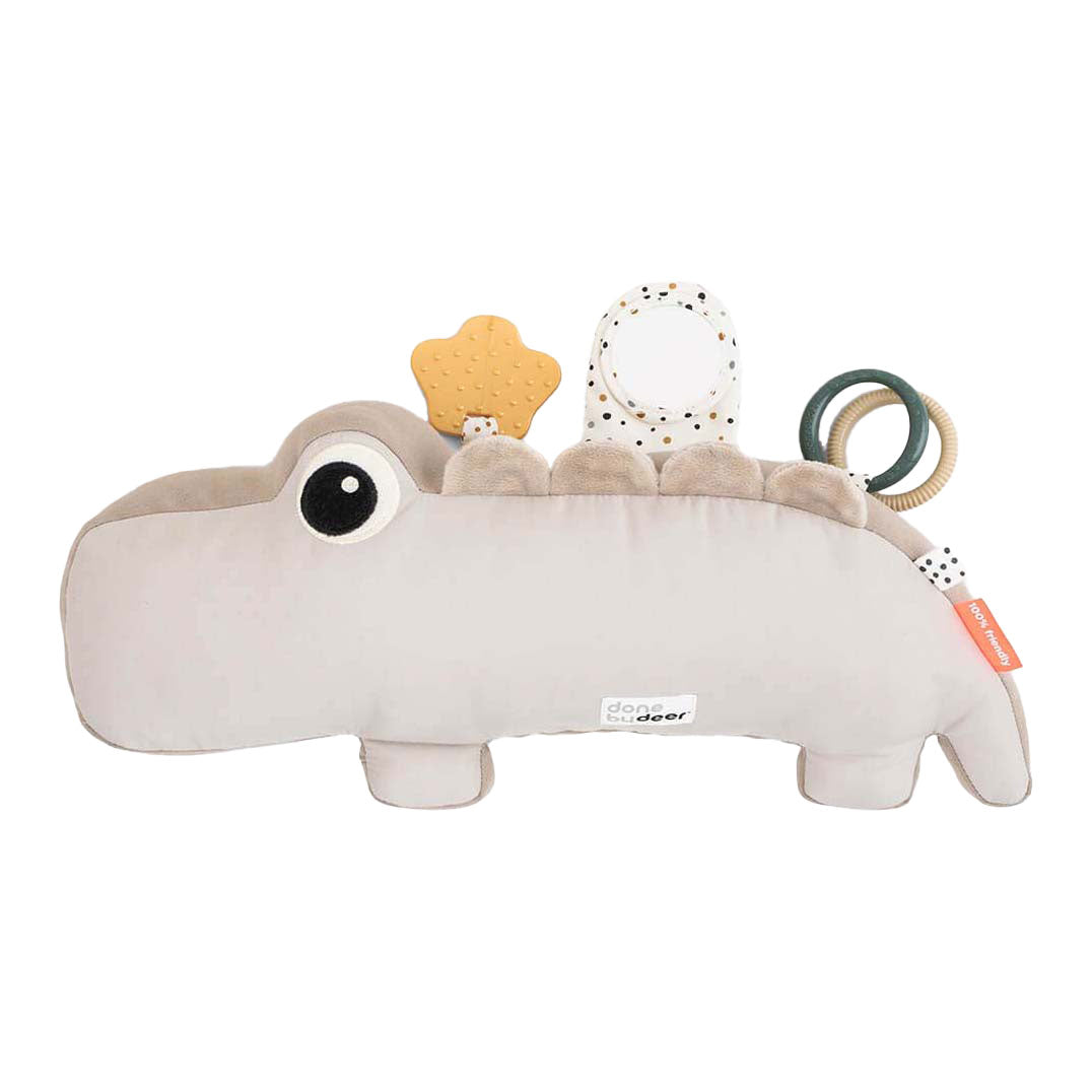 Gemaach vun Hirsch Bauch Zäit Spillsaach Kroko beige