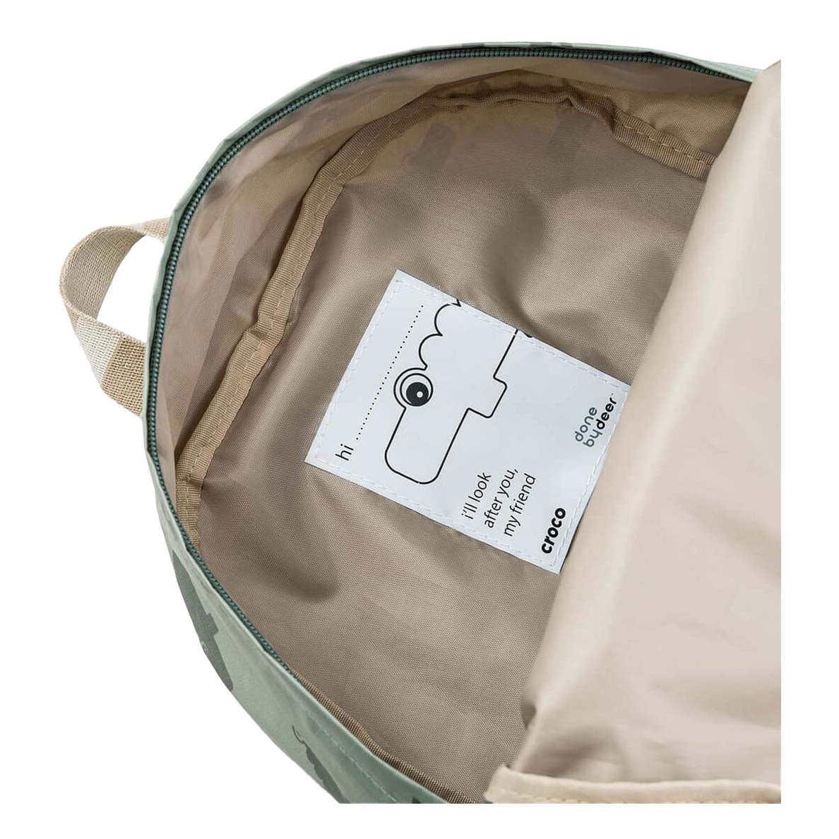 Done by Deer Children's Backpack Croco Green 5 L
