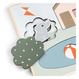 Gemaach vun Réi Holzschicht Puzzle, 10..