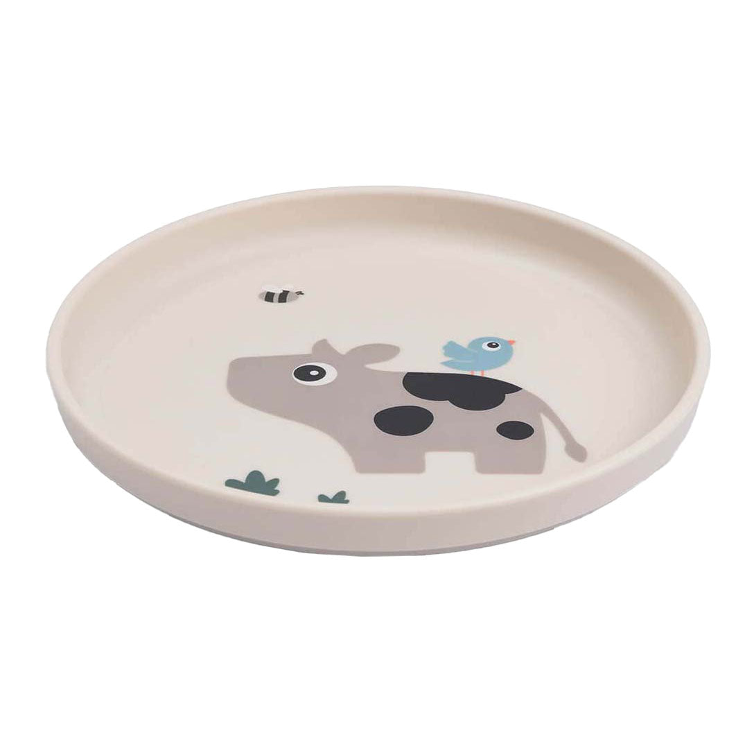 Done by deer children's plate small farm beige