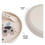 Done by deer children's plate small farm beige