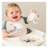 Done by deer children's plate small farm beige