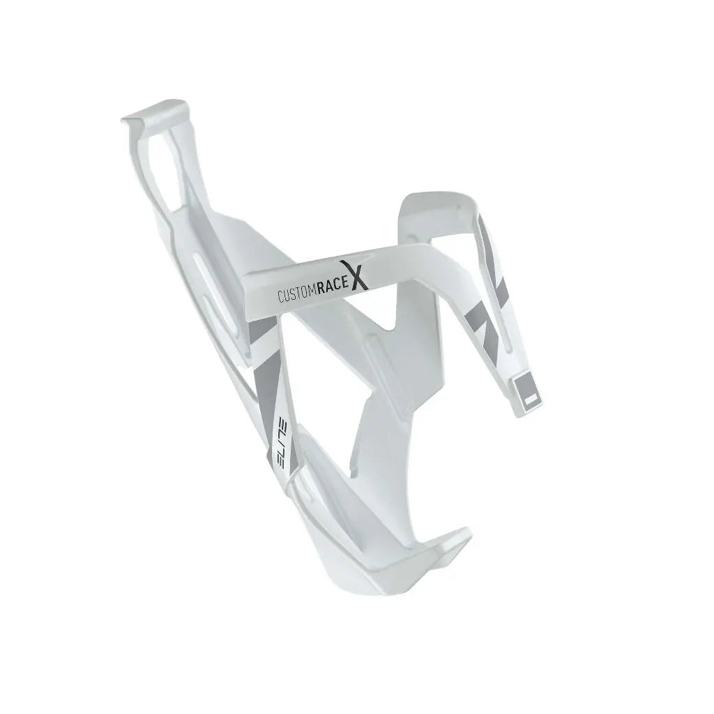 Elite bottle cage custom race custom race 74 mm bottle cage white gray