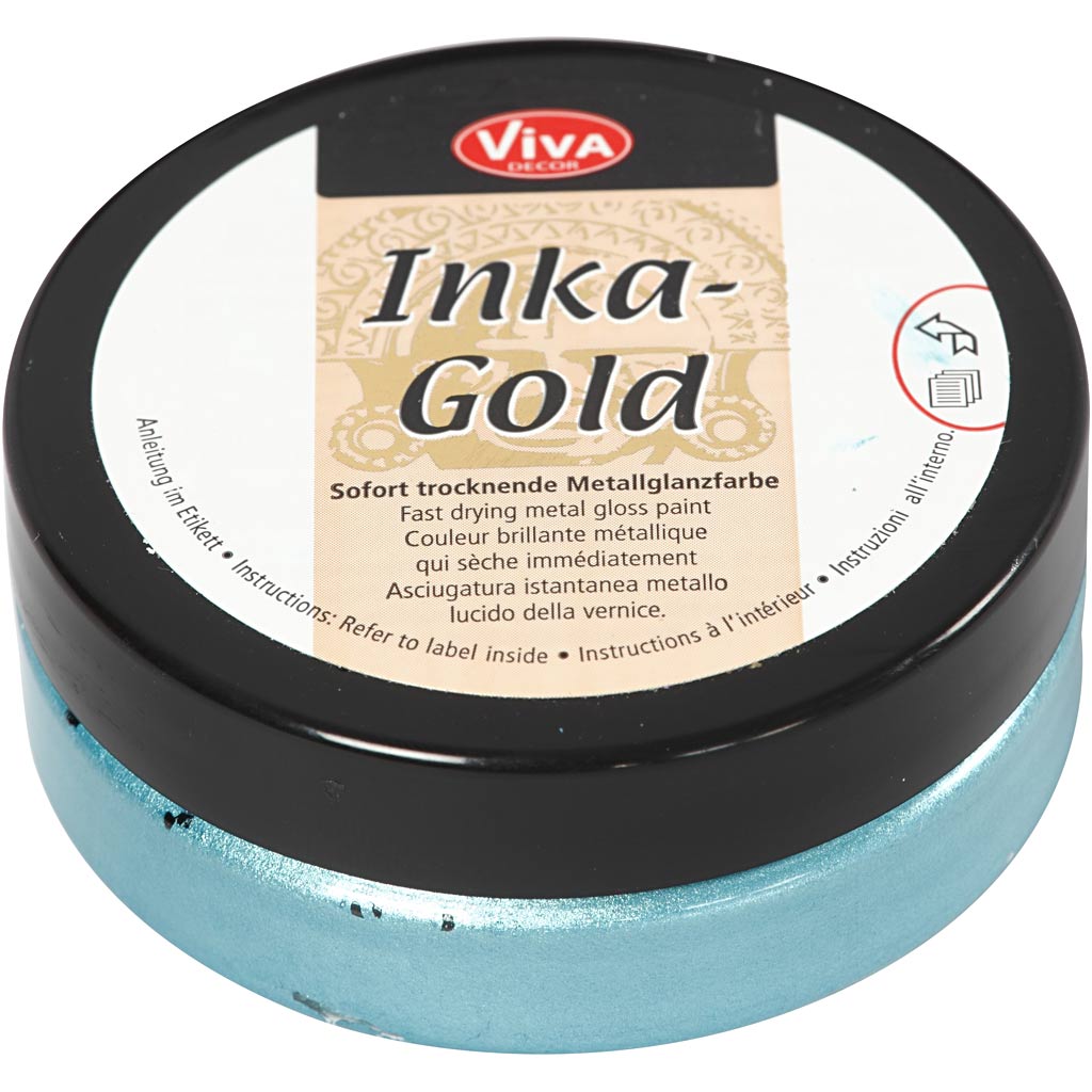 Creativ Company Inka -Gold Glosswax - Turquoise, 50ml