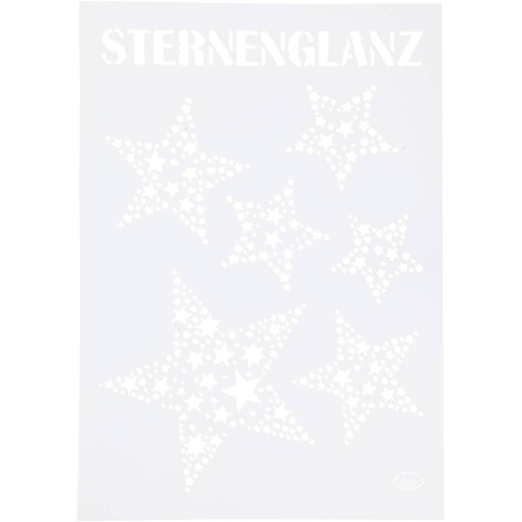 Viva decor flexible stencil, stars, A4, sheet 210x297 mm, 1 piece