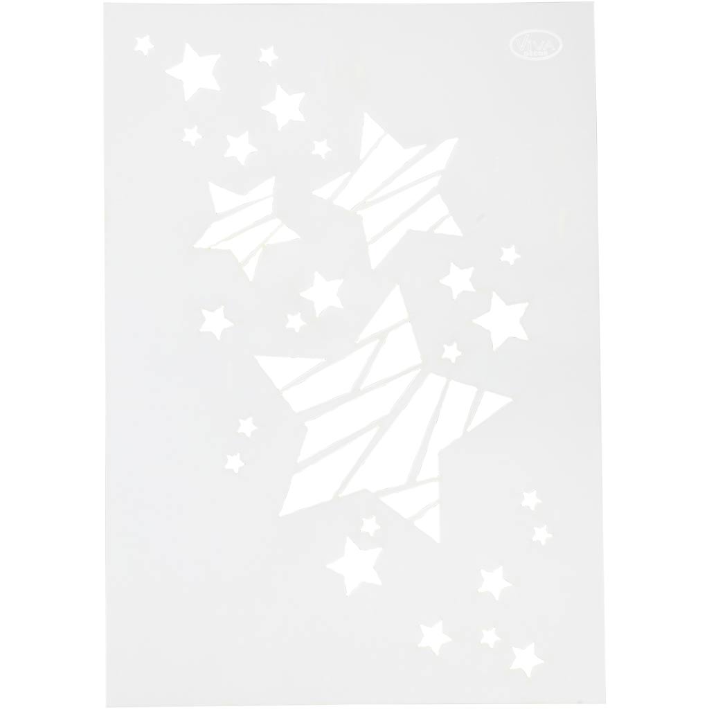 Creativ company flexible template, stars, A4, sheet 210x297 mm, 1 piece