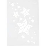 Creativ company flexible template, stars, A4, sheet 210x297 mm, 1 piece