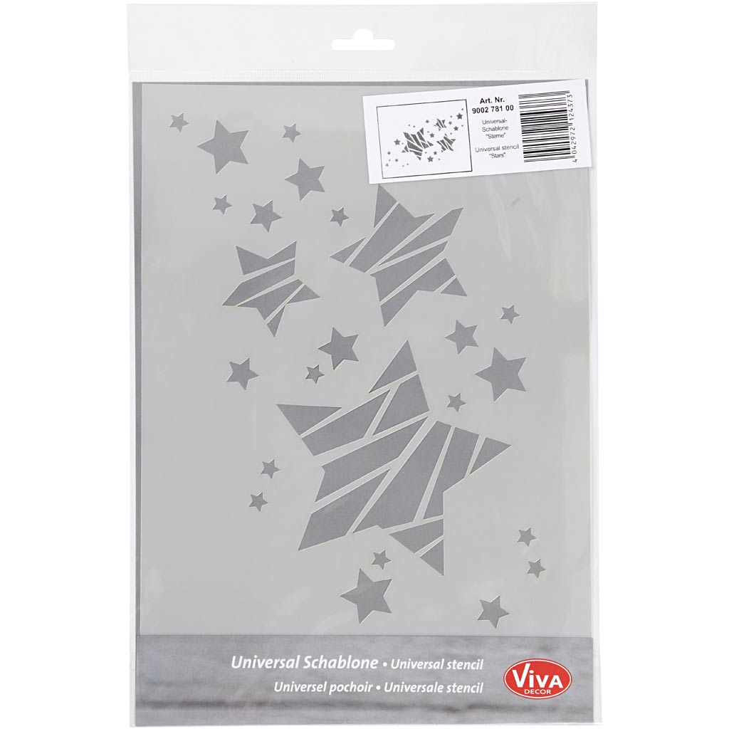 Creativ company flexible template, stars, A4, sheet 210x297 mm, 1 piece
