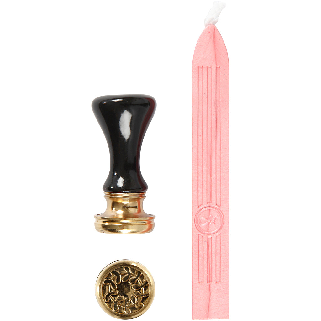 Creativ company stamp set, d 17 mm, light red, 1 set