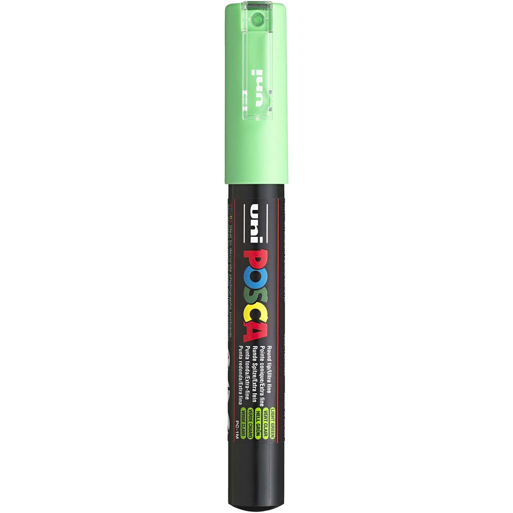Uni-posca posca marker, afm pc-1m, lijndikte 0,7 mm, extra-fijn, lichtgroen, 1 stuk