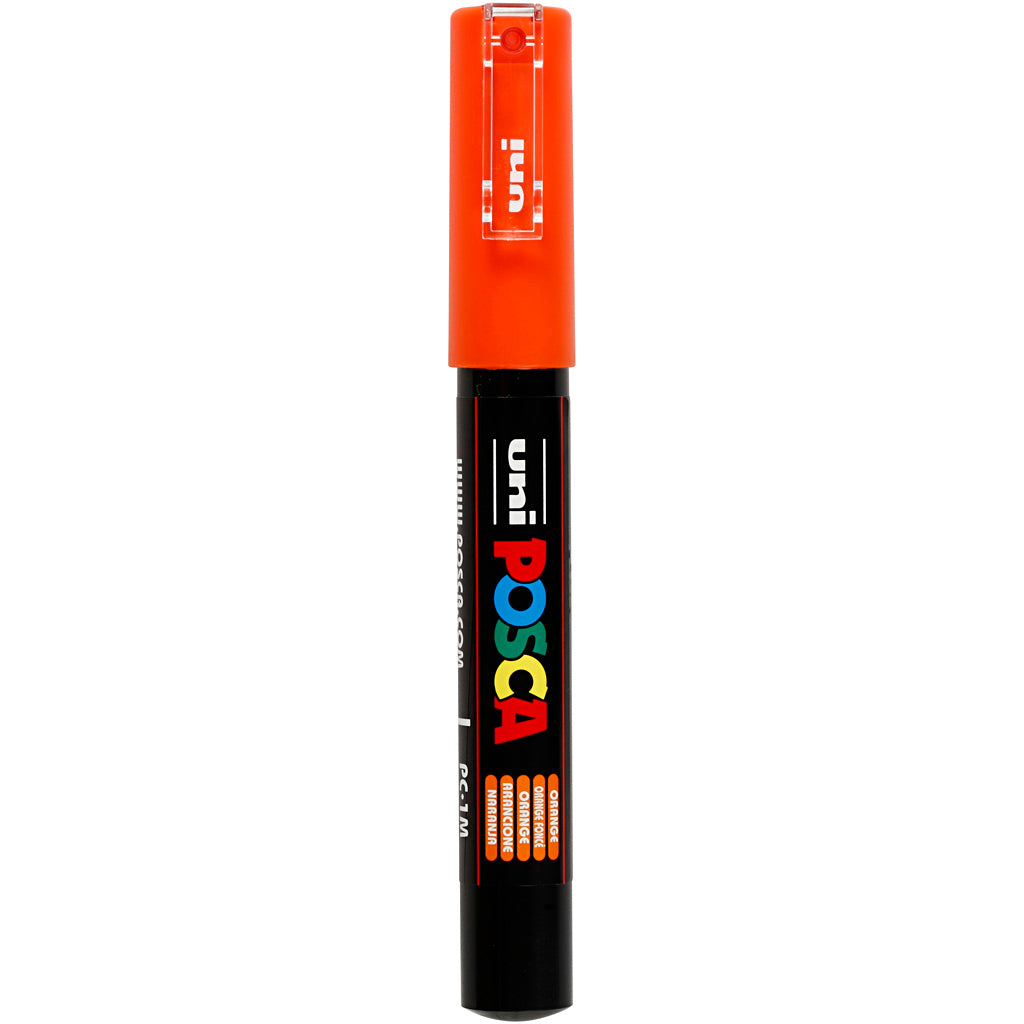 Uni-posca posca marker, afm pc-1m, lijndikte 0,7 mm, extra-fijn, oranje, 1 stuk