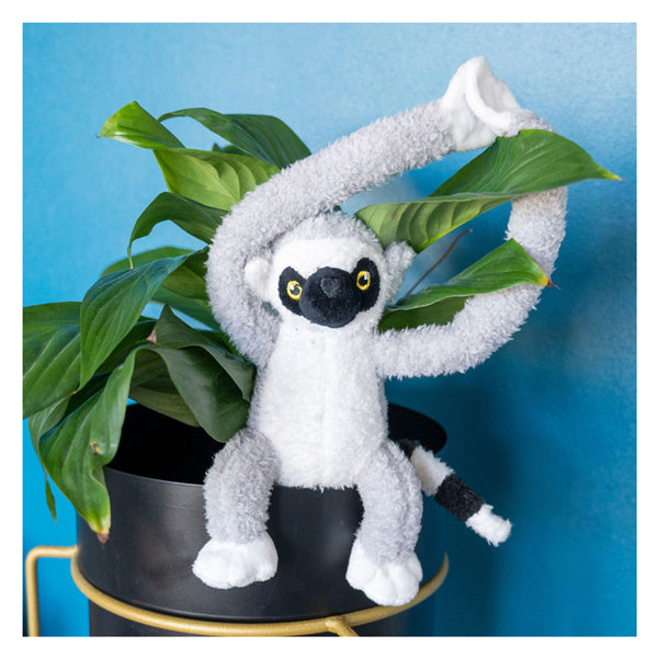 Tactic Jungle Mates Cuddle - Lemur Maki Gray Black