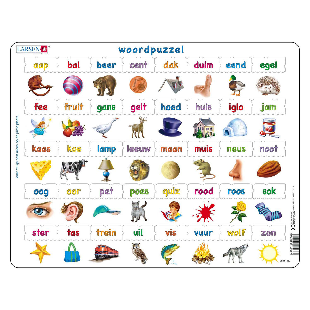 Selecta Larsen aprende a leer Word Puzzle, 40st.
