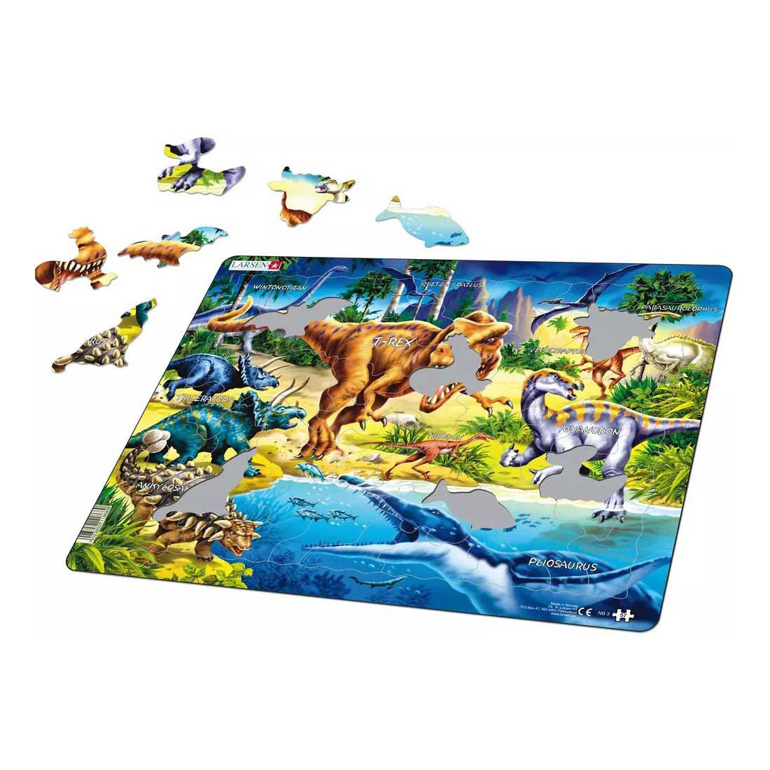 Selecta Larsen Pluzzle Animals - dinosaurs from the chalk era, 57st.