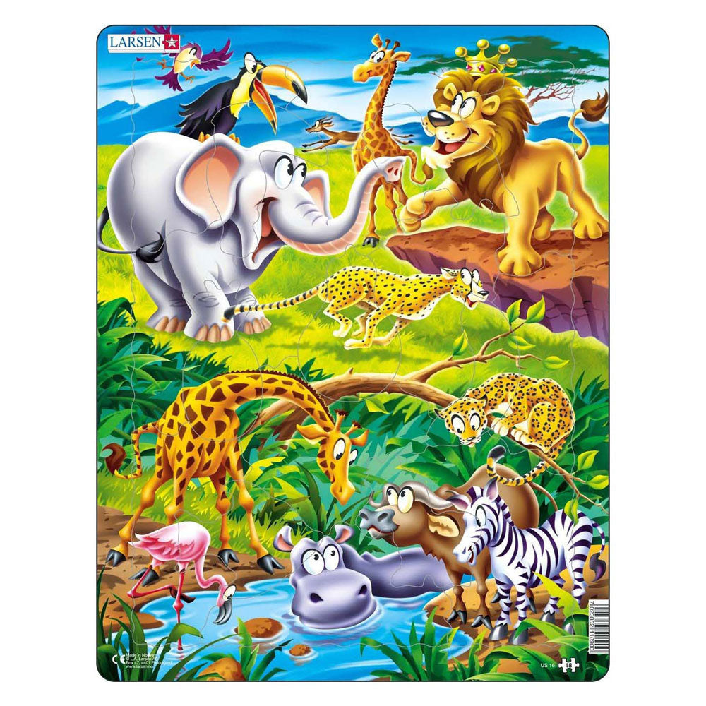 Selecta Larsen jigsaw puzzle animals - on safari, 18 pcs.