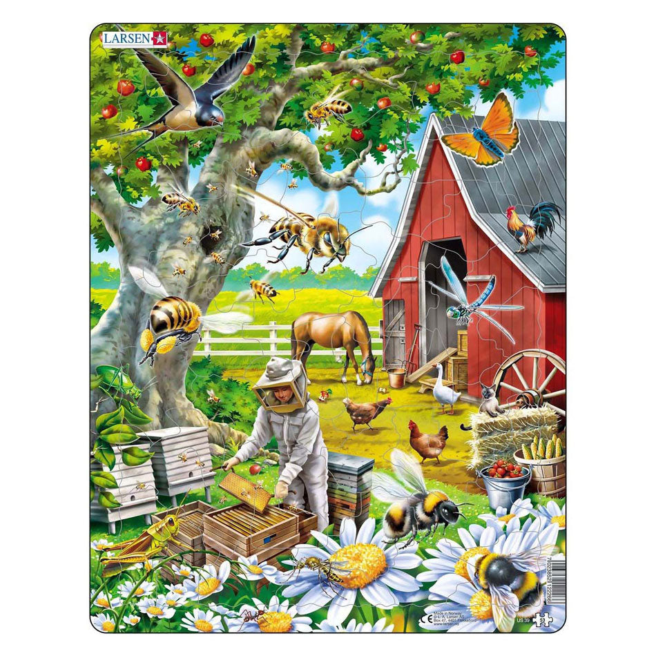 Selecta Larsen Pluzzle Animals - The beekeeper at the bees, 53st.