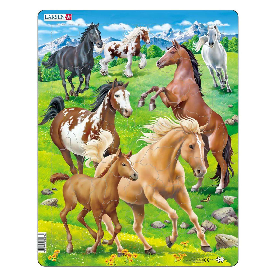 Selecta Larsen Pluzzle Animals - Horses, 65st.