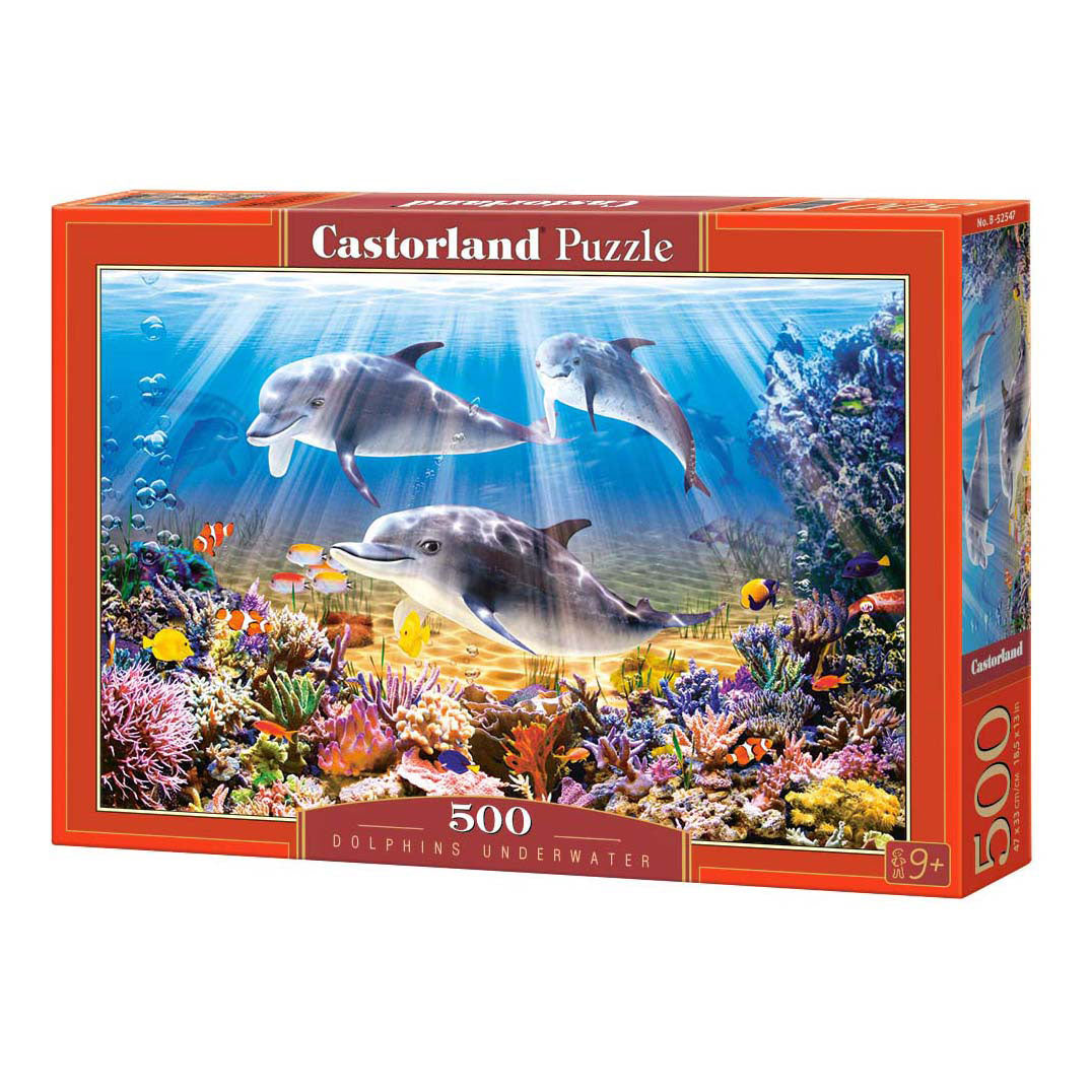 Selecta castorland jigsaw puzzle dolphins underwater, 500 pcs.