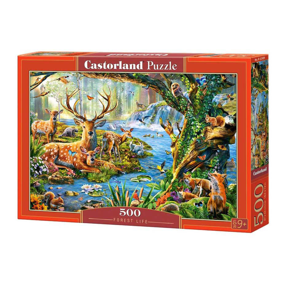 Selecta castorland puslespill skogsliv, 500 stk.