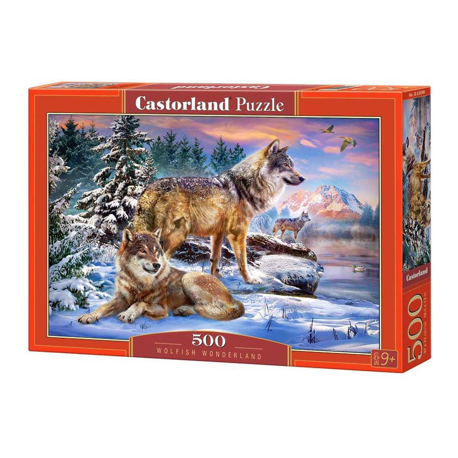 Selecta castorland puzzle wolfish wonderland, 500 pz.