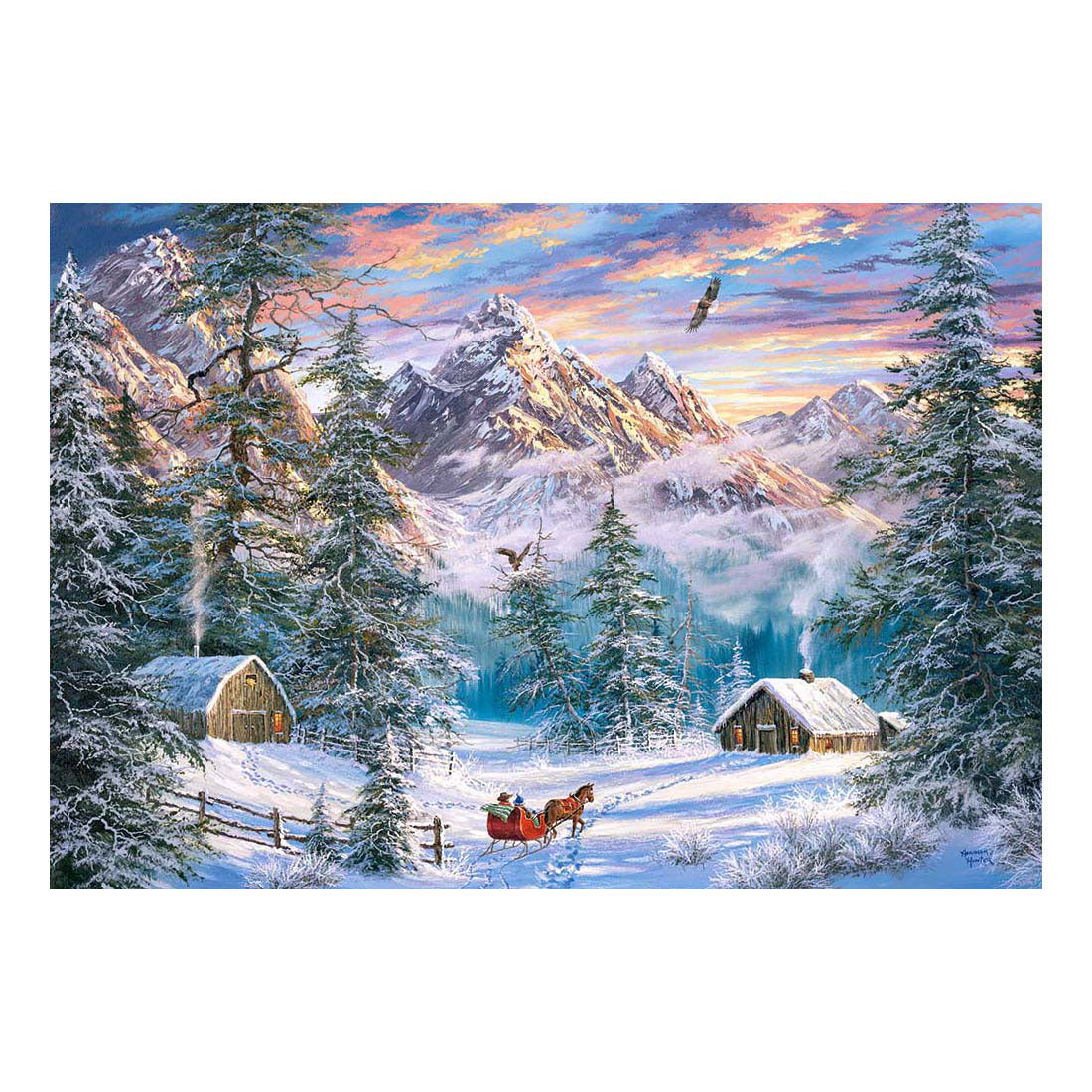Selecta Castorland Play Puzzle Mountain Božič, 1000st.
