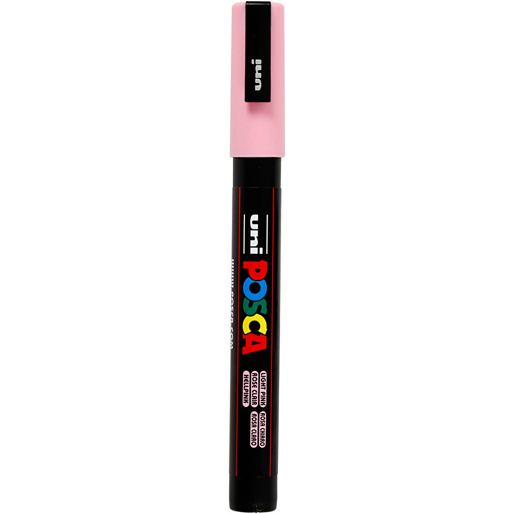 Uni-posca posca marker, afm pc-3m, lijndikte 0,9-1,3 mm, fijn, lichtroze, 1 stuk