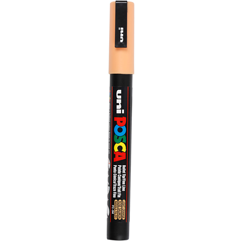 Uni-posca posca marker, afm pc-3m, lijndikte 0,9-1,3 mm, fijn, pale orange, 1 stuk