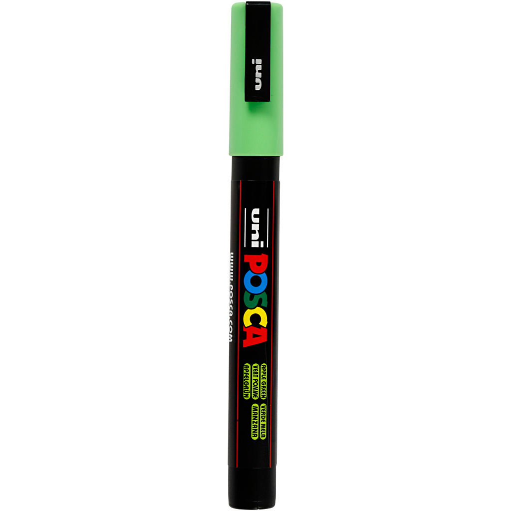 Uni-posca posca marker, afm pc-3m, lijndikte 0,9-1,3 mm, fijn, apple green, 1 stuk