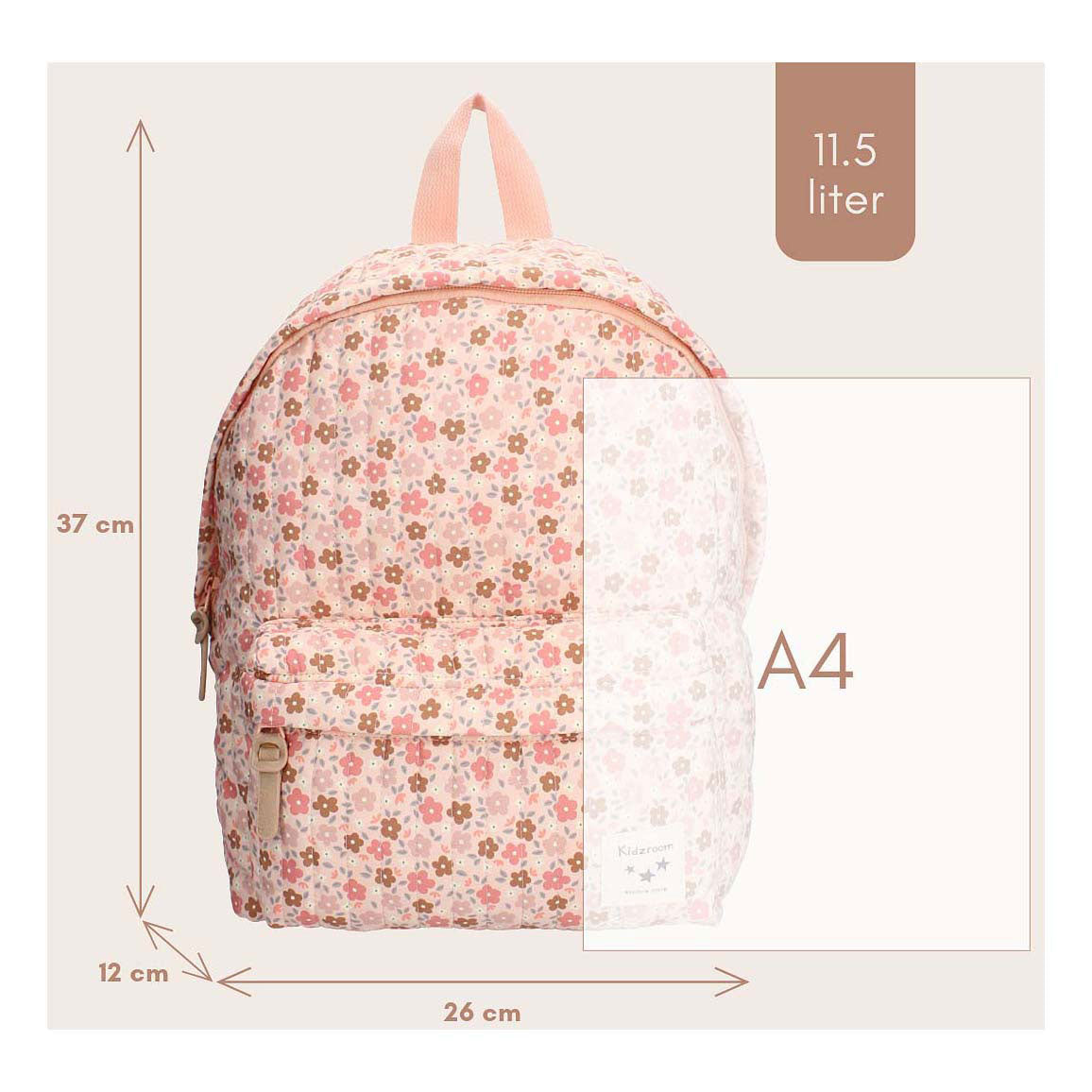Mochila kidzroom lyon mágico prado de prados flores