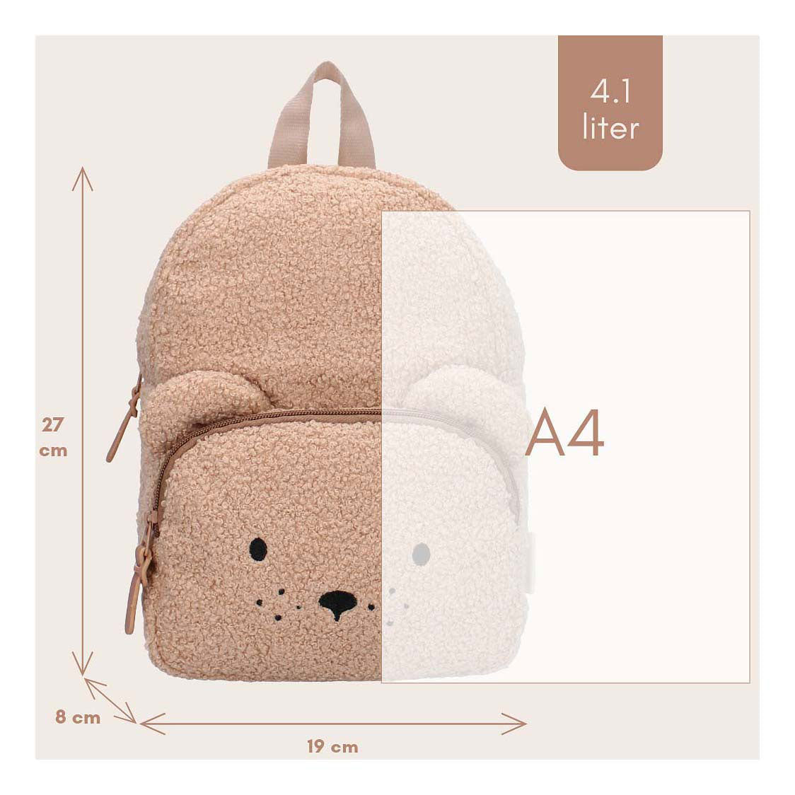 Kidzoom Rucksack Pisa Komfort Frënn Teddybeer