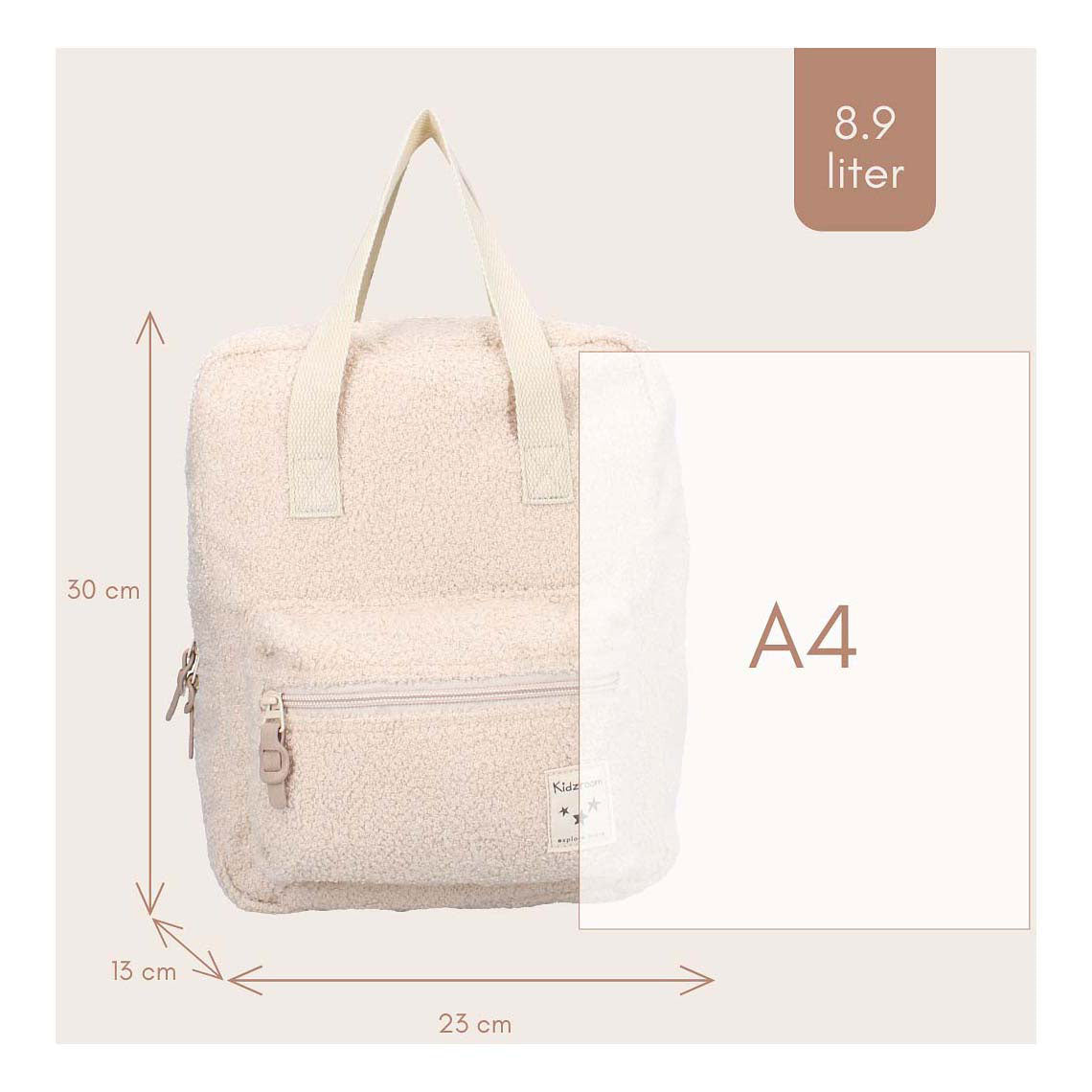 Kidzroom sac à dos berlin chuchotement doux beige