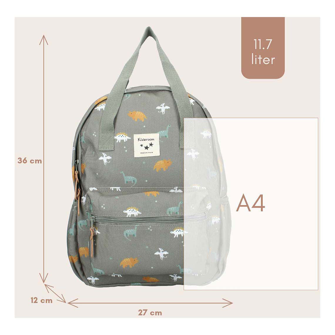 Kidzoom sac à dos lille petit talon dino