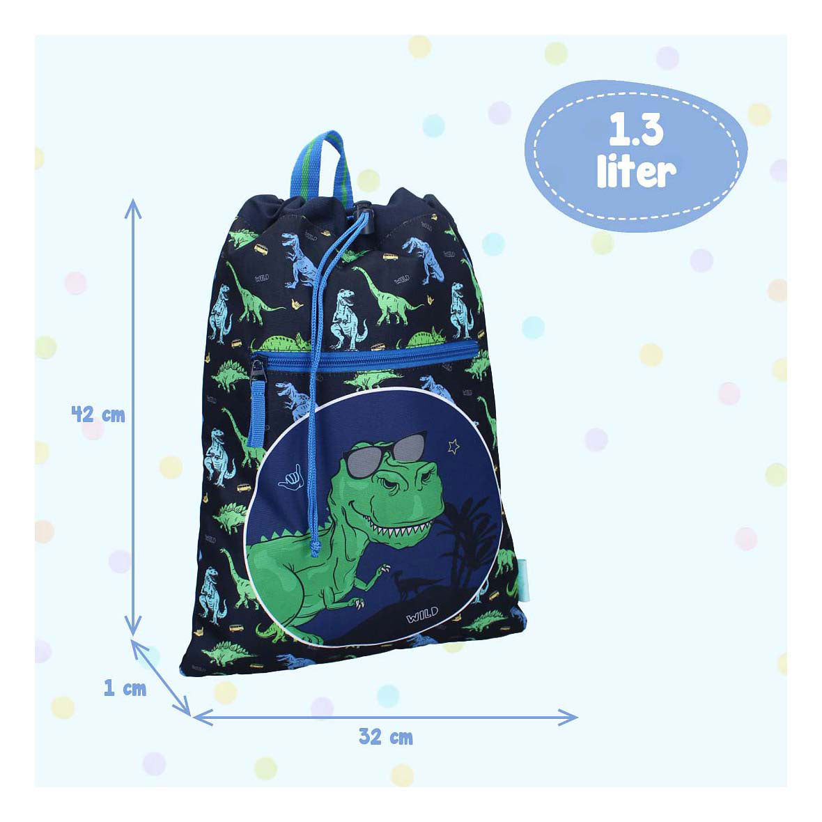 Vadobag Pret Gymtas Happy Go Lucky Dino