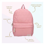 Mochila láctea beso dulce felicidad rosa