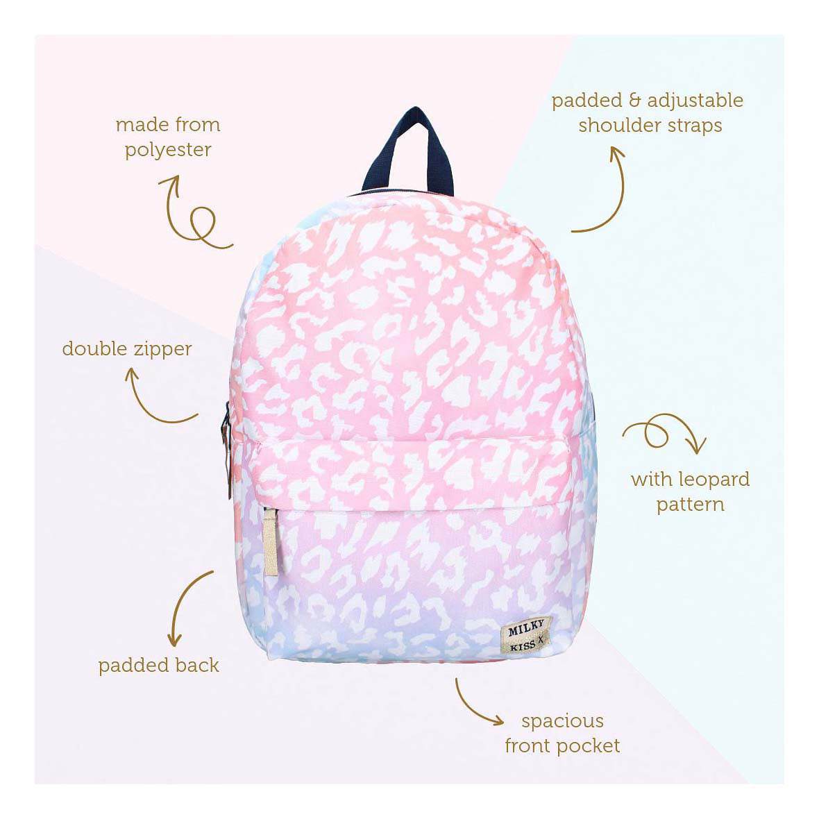 Milky kiss rugzak bold style luipaardprint