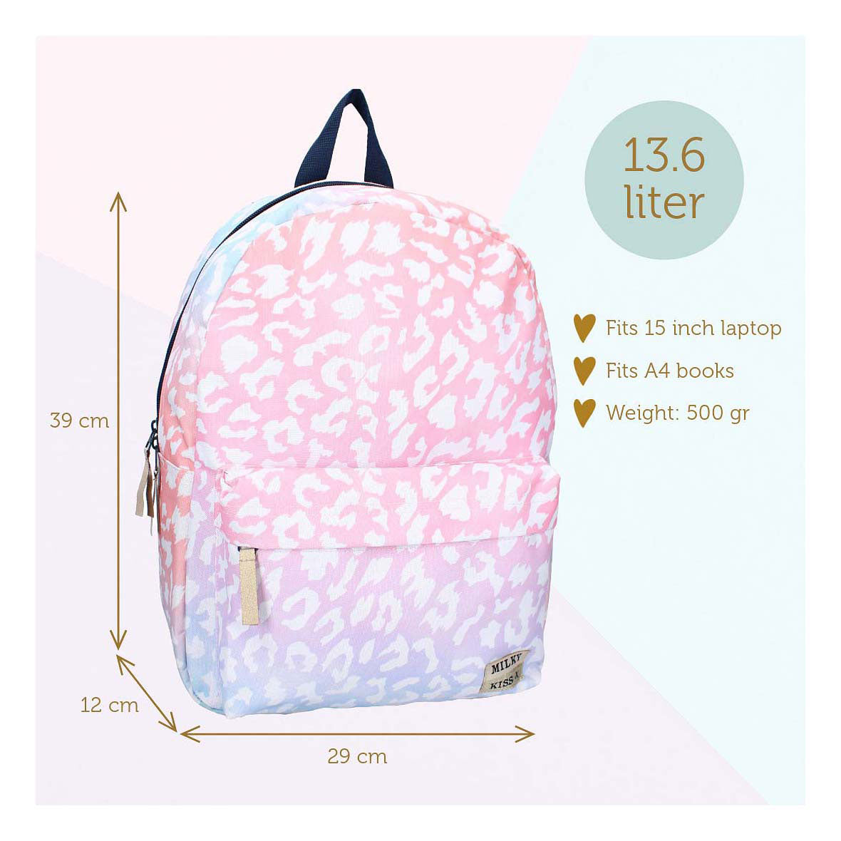 Milky kiss rugzak bold style luipaardprint