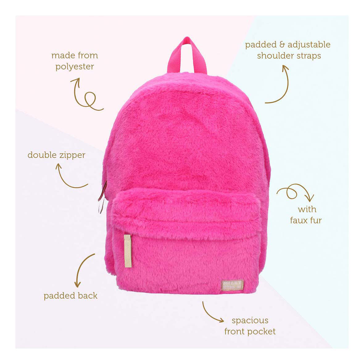 Milky Kiss Backpack The Wow Factor Fluffy Pink