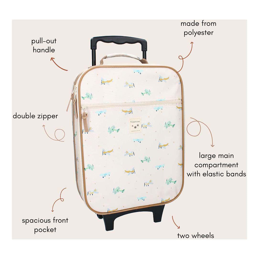 Kidzroom trolley koffer small talk - vliegtuigen