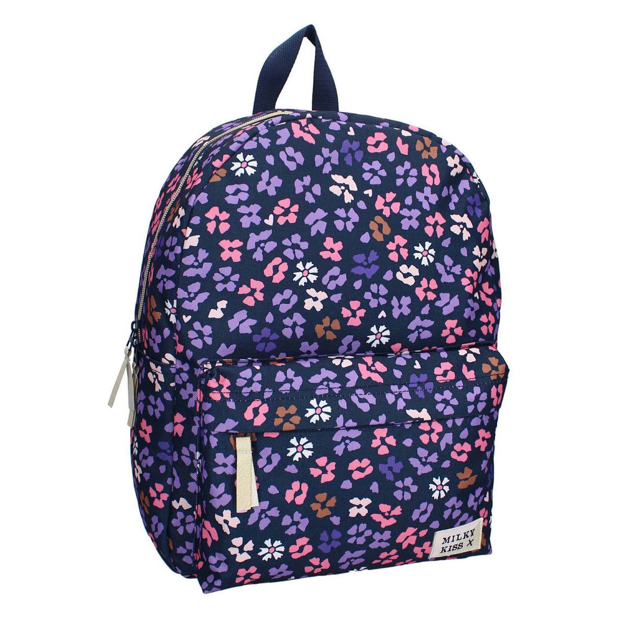 Backpack póg Bó Finne gradam bláthanna gorm dorcha