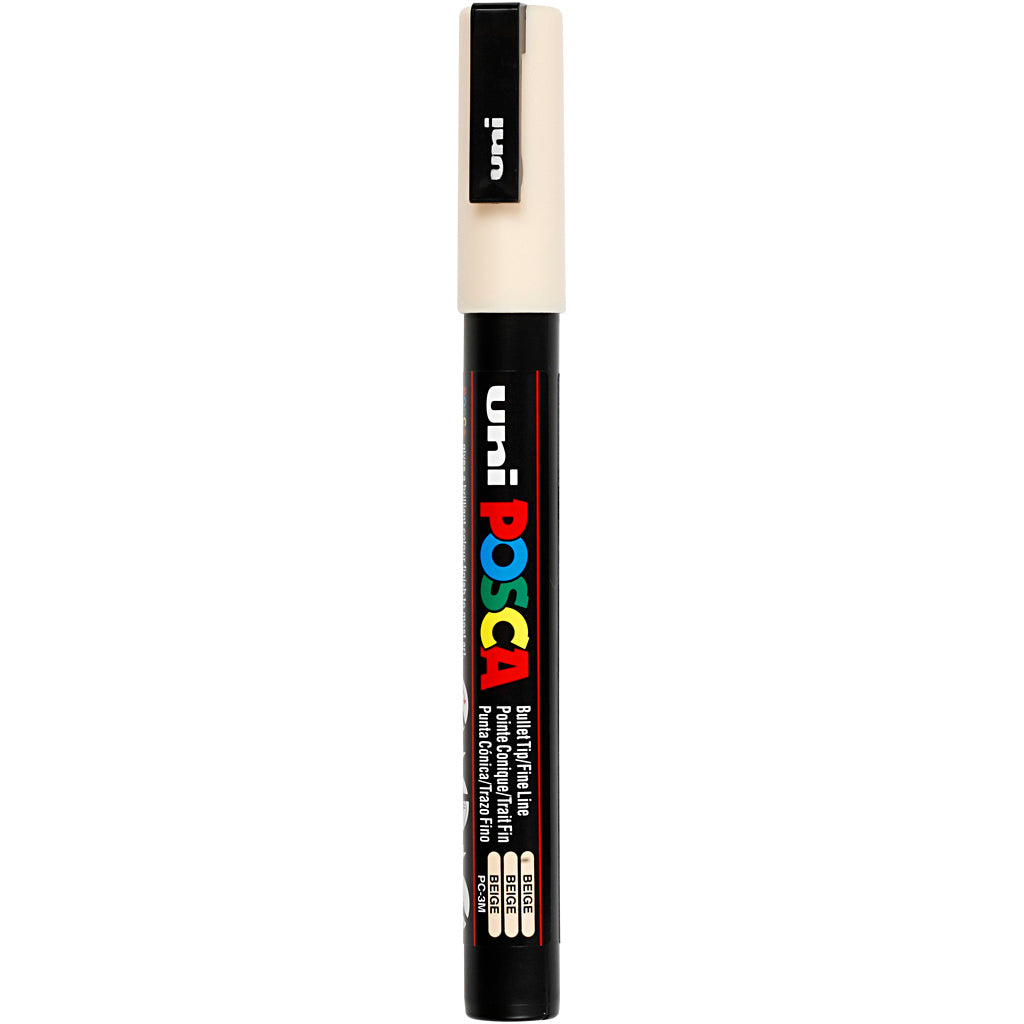 Uni-posca posca marker, afm pc-3m, lijndikte 0,9-1,3 mm, fijn, beige, 1 stuk