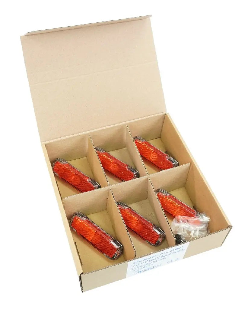 Busch muller busch müller dynamo baklykta toppljus 2c plus (verkstadsförpackning med 6 stycken) röd klar